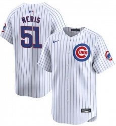 Men Chicago Cubs 51 H E9ctor Neris White Flex Base Stitched Baseball Jersey Men Chicago Cubs 51 H E9ctor Neris White Flex Base Stitched Baseball Jersey