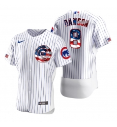 Men Chicago Cubs 8 Andre Dawson Men Nike White Fluttering USA Flag Limited Edition Flex Base MLB Jersey Men Chicago Cubs 8 Andre Dawson Men Nike White Fluttering USA Flag Limited Edition Flex Base MLB Jersey
