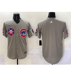 Men Chicago Cubs Blank Gray 2025 Tokyo Series Limited Stitched Baseball Jersey