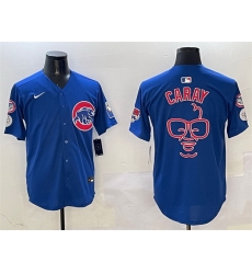 Men Chicago Cubs Royal Harry Caray 27Holy Cow 27 Patch Limited Stitched Baseball Jersey Men Chicago Cubs Royal Harry Caray 27Holy Cow 27 Patch Limited Stitched Baseball Jersey