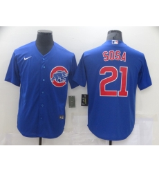Men Nike Chicago Cubs Sammy Sosa 21 Authentic Royal Blue Cool Base Jersey Men Nike Chicago Cubs Sammy Sosa 21 Authentic Royal Blue Cool Base Jersey