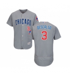 Mens Chicago Cubs 3 Daniel Descalso Grey Road Flex Base Authentic Collection Baseball Jersey Mens Chicago Cubs 3 Daniel Descalso Grey Road Flex Base Authentic Collection Baseball Jersey