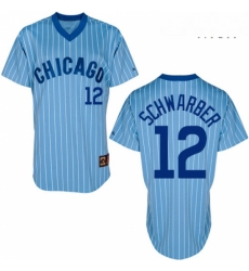 Mens Majestic Chicago Cubs 12 Kyle Schwarber Authentic Blue Cooperstown Throwback MLB Jersey Mens Majestic Chicago Cubs 12 Kyle Schwarber Authentic Blue Cooperstown Throwback MLB Jersey