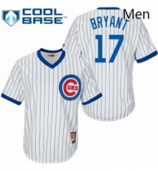 Mens Majestic Chicago Cubs 17 Kris Bryant Replica White Home Cooperstown MLB Jersey Mens Majestic Chicago Cubs 17 Kris Bryant Replica White Home Cooperstown MLB Jersey