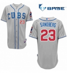 Mens Majestic Chicago Cubs 23 Ryne Sandberg Replica Grey Alternate Road Cool Base MLB Jersey Mens Majestic Chicago Cubs 23 Ryne Sandberg Replica Grey Alternate Road Cool Base MLB Jersey