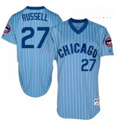 Mens Majestic Chicago Cubs 27 Addison Russell Replica Blue Cooperstown Throwback MLB Jersey Mens Majestic Chicago Cubs 27 Addison Russell Replica Blue Cooperstown Throwback MLB Jersey