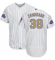 Mens Majestic Chicago Cubs 38 Carlos Zambrano Authentic White 2017 Gold Program Flex Base MLB Jersey Mens Majestic Chicago Cubs 38 Carlos Zambrano Authentic White 2017 Gold Program Flex Base MLB Jersey