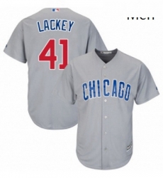 Mens Majestic Chicago Cubs 41 Steve Cishek Replica Grey Road Cool Base MLB Jersey Mens Majestic Chicago Cubs 41 Steve Cishek Replica Grey Road Cool Base MLB Jersey