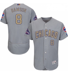 Mens Majestic Chicago Cubs 8 Andre Dawson Authentic Gray 2017 Gold Champion Flex Base MLB Jersey Mens Majestic Chicago Cubs 8 Andre Dawson Authentic Gray 2017 Gold Champion Flex Base MLB Jersey