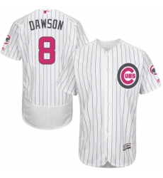 Mens Majestic Chicago Cubs 8 Andre Dawson Authentic White 2016 Mothers Day Fashion Flex Base MLB Jersey Mens Majestic Chicago Cubs 8 Andre Dawson Authentic White 2016 Mothers Day Fashion Flex Base MLB Jersey