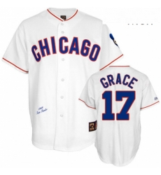 Mens Mitchell and Ness Chicago Cubs 17 Mark Grace Replica White 1988 Throwback MLB Jersey Mens Mitchell and Ness Chicago Cubs 17 Mark Grace Replica White 1988 Throwback MLB Jersey