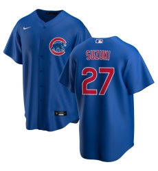 Mens Nike Chicago Cubs #27 Seiya Suzuki Royal Alternate Stitched Baseball Jerse Mens Nike Chicago Cubs #27 Seiya Suzuki Royal Alternate Stitched Baseball Jerse