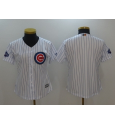 Women Chicago Cubs Blank White Cool Base Stitched Baseball Jerse Women Chicago Cubs Blank White Cool Base Stitched Baseball Jerse