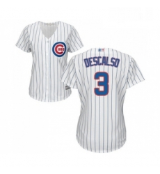 Womens Chicago Cubs 3 Daniel Descalso Authentic White Home Cool Base Baseball Jersey Womens Chicago Cubs 3 Daniel Descalso Authentic White Home Cool Base Baseball Jersey