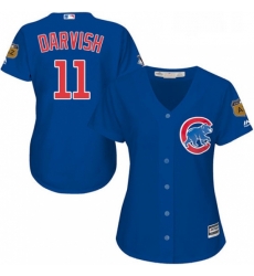 Womens Majestic Chicago Cubs 11 Yu Darvish Authentic Royal Blue Alternate MLB Jersey Womens Majestic Chicago Cubs 11 Yu Darvish Authentic Royal Blue Alternate MLB Jersey