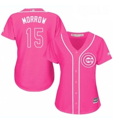 Womens Majestic Chicago Cubs 15 Brandon Morrow Replica Pink Fashion MLB Jersey Womens Majestic Chicago Cubs 15 Brandon Morrow Replica Pink Fashion MLB Jersey