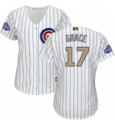 Womens Majestic Chicago Cubs 17 Mark Grace Authentic White 2017 Gold Program MLB Jersey Womens Majestic Chicago Cubs 17 Mark Grace Authentic White 2017 Gold Program MLB Jersey