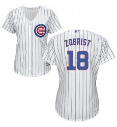 Womens Majestic Chicago Cubs 18 Ben Zobrist Authentic White Home Cool Base MLB Jersey Womens Majestic Chicago Cubs 18 Ben Zobrist Authentic White Home Cool Base MLB Jersey