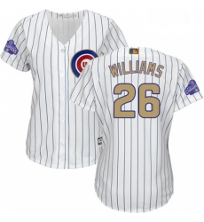 Womens Majestic Chicago Cubs 26 Billy Williams Authentic White 2017 Gold Program MLB Jersey Womens Majestic Chicago Cubs 26 Billy Williams Authentic White 2017 Gold Program MLB Jersey