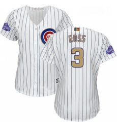 Womens Majestic Chicago Cubs 3 David Ross Authentic White 2017 Gold Program MLB Jersey Womens Majestic Chicago Cubs 3 David Ross Authentic White 2017 Gold Program MLB Jersey