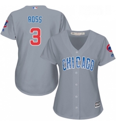 Womens Majestic Chicago Cubs 3 David Ross Replica Grey Road MLB Jersey Womens Majestic Chicago Cubs 3 David Ross Replica Grey Road MLB Jersey