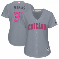 Womens Majestic Chicago Cubs 31 Fergie Jenkins Authentic Grey Mothers Day Cool Base MLB Jersey