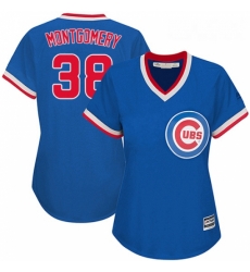 Womens Majestic Chicago Cubs 38 Mike Montgomery Replica Royal Blue Cooperstown MLB Jersey Womens Majestic Chicago Cubs 38 Mike Montgomery Replica Royal Blue Cooperstown MLB Jersey