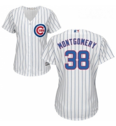 Womens Majestic Chicago Cubs 38 Mike Montgomery Replica White Home Cool Base MLB Jersey Womens Majestic Chicago Cubs 38 Mike Montgomery Replica White Home Cool Base MLB Jersey