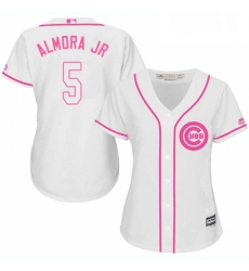 Womens Majestic Chicago Cubs 5 Albert Almora Jr Replica White Fashion MLB Jersey Womens Majestic Chicago Cubs 5 Albert Almora Jr Replica White Fashion MLB Jersey