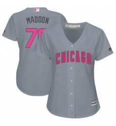 Womens Majestic Chicago Cubs 70 Joe Maddon Authentic Grey Mothers Day Cool Base MLB Jersey Womens Majestic Chicago Cubs 70 Joe Maddon Authentic Grey Mothers Day Cool Base MLB Jersey