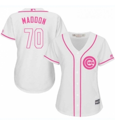 Womens Majestic Chicago Cubs 70 Joe Maddon Authentic White Fashion MLB Jersey Womens Majestic Chicago Cubs 70 Joe Maddon Authentic White Fashion MLB Jersey