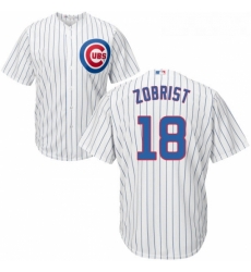 Youth Majestic Chicago Cubs 18 Ben Zobrist Authentic White Home Cool Base MLB Jersey Youth Majestic Chicago Cubs 18 Ben Zobrist Authentic White Home Cool Base MLB Jersey