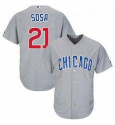 Youth Majestic Chicago Cubs 21 Sammy Sosa Authentic Grey Road Cool Base MLB Jersey Youth Majestic Chicago Cubs 21 Sammy Sosa Authentic Grey Road Cool Base MLB Jersey