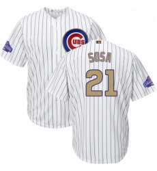 Youth Majestic Chicago Cubs 21 Sammy Sosa Authentic White 2017 Gold Program Cool Base MLB Jersey Youth Majestic Chicago Cubs 21 Sammy Sosa Authentic White 2017 Gold Program Cool Base MLB Jersey