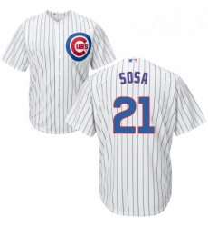Youth Majestic Chicago Cubs 21 Sammy Sosa Replica White Home Cool Base MLB Jersey Youth Majestic Chicago Cubs 21 Sammy Sosa Replica White Home Cool Base MLB Jersey