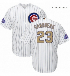 Youth Majestic Chicago Cubs 23 Ryne Sandberg Authentic White 2017 Gold Program Cool Base MLB Jersey Youth Majestic Chicago Cubs 23 Ryne Sandberg Authentic White 2017 Gold Program Cool Base MLB Jersey