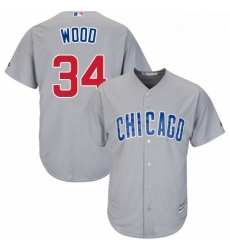Youth Majestic Chicago Cubs 34 Kerry Wood Replica Grey Road Cool Base MLB Jersey Youth Majestic Chicago Cubs 34 Kerry Wood Replica Grey Road Cool Base MLB Jersey