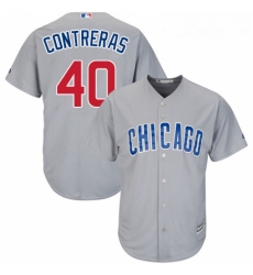 Youth Majestic Chicago Cubs 40 Willson Contreras Replica Grey Road Cool Base MLB Jersey Youth Majestic Chicago Cubs 40 Willson Contreras Replica Grey Road Cool Base MLB Jersey
