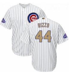 Youth Majestic Chicago Cubs 44 Anthony Rizzo Authentic White 2017 Gold Program Cool Base MLB Jersey Youth Majestic Chicago Cubs 44 Anthony Rizzo Authentic White 2017 Gold Program Cool Base MLB Jersey