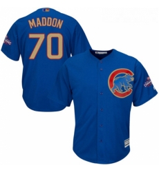 Youth Majestic Chicago Cubs 70 Joe Maddon Authentic Royal Blue 2017 Gold Champion Cool Base MLB Jersey Youth Majestic Chicago Cubs 70 Joe Maddon Authentic Royal Blue 2017 Gold Champion Cool Base MLB Jersey