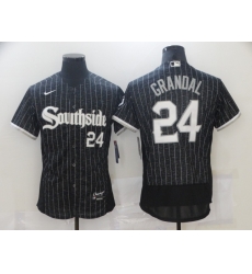 Chicago White Sox 24 Yasmani Grandal Black 2021 City Connect Flexbase Jersey Chicago White Sox 24 Yasmani Grandal Black 2021 City Connect Flexbase Jersey