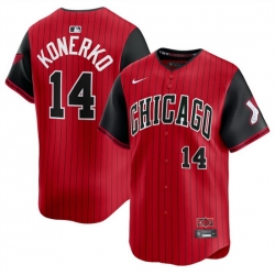 Men Chicago White Sox 14 Paul Konerko Red Black 2025 City Connect Limited Stitched Baseball Jersey