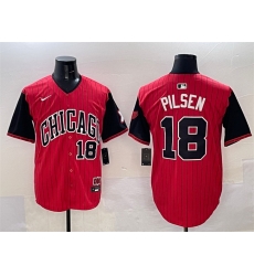 Men Chicago White Sox 18 Pilsen Red Black 2025 City Connect Limited Stitched Baseball Jersey Men Chicago White Sox 18 Pilsen Red Black 2025 City Connect Limited Stitched Baseball Jersey