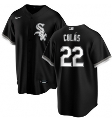 Men Chicago White Sox 22 Oscar Col E1s Black Cool Base Stitched Jersey Men Chicago White Sox 22 Oscar Col E1s Black Cool Base Stitched Jersey