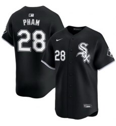 Men Chicago White Sox 28 Tommy Pham Black 2024 Alternate Limited Stitched Baseball Jersey Men Chicago White Sox 28 Tommy Pham Black 2024 Alternate Limited Stitched Baseball Jersey
