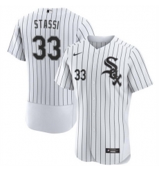Men Chicago White Sox 33 Max Stassi White Flex Base Stitched Baseball Jersey Men Chicago White Sox 33 Max Stassi White Flex Base Stitched Baseball Jersey