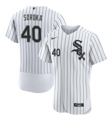 Men Chicago White Sox 40 Michael Soroka White Flex Base Stitched Baseball Jersey Men Chicago White Sox 40 Michael Soroka White Flex Base Stitched Baseball Jersey