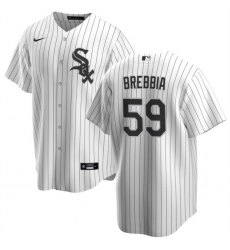 Men Chicago White Sox 59 John Brebbia White Cool Base Stitched Baseball Jersey Men Chicago White Sox 59 John Brebbia White Cool Base Stitched Baseball Jersey