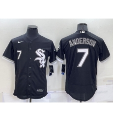 Men Chicago White Sox 7 Tim Anderson Black Flex Base Stitched Jersey Men Chicago White Sox 7 Tim Anderson Black Flex Base Stitched Jersey