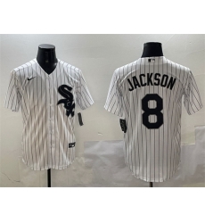 Men Chicago White Sox 8 Bo Jackson White Cool Base Stitched Baseball Jersey Men Chicago White Sox 8 Bo Jackson White Cool Base Stitched Baseball Jersey